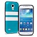 Produktbild Conie ST33772 Stripe Case Kompatibel mit Samsung Galaxy S4 Mini, Silikon Backcover PU Leder Streifen Design für Galaxy S4 Mini Handycase Türkis