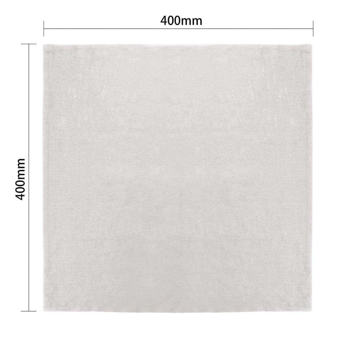 Olympia FW699 - Servilletas de mesa (lino, 400 x 400 mm, 12 unidades), color arena