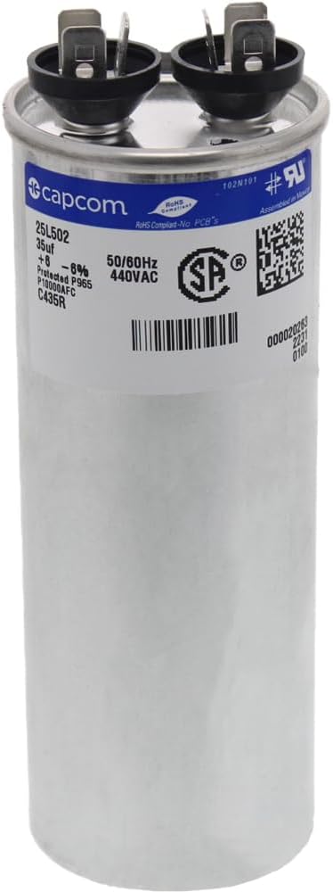 97F9640 - 35 uf MFD 440 Volt VAC - American Standard Round Run Capacitor Upgrade
