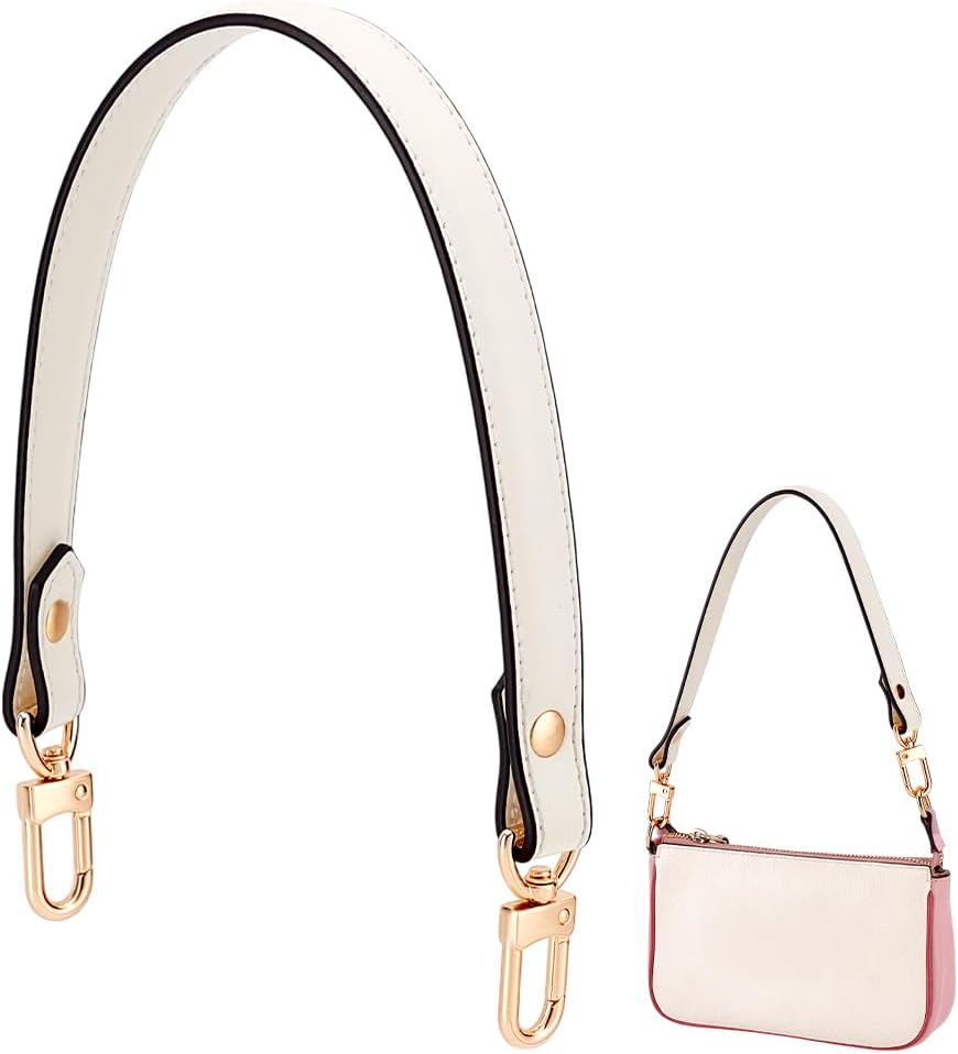 PH PandaHall Genuine Leather Purse Short Bag Strap, Leather Bag Handle Replacement Shoulder Bag Straps for Handbag Bag
