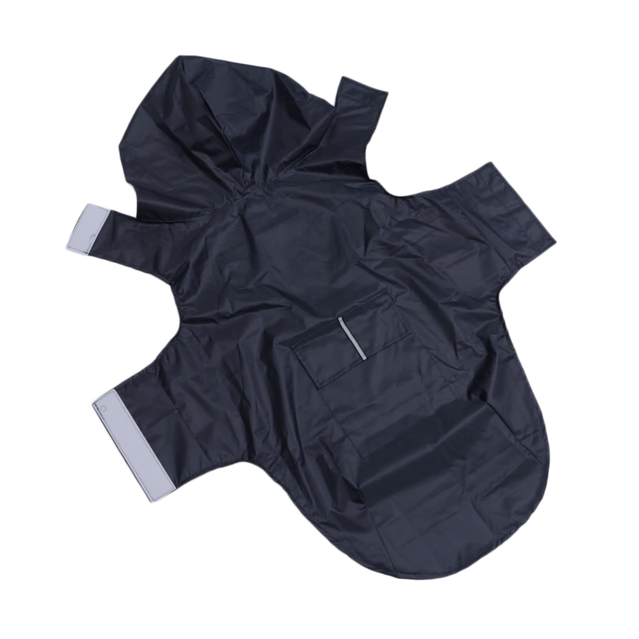 Sosoport 2pezzi Cappotto Riflettente Per Cani Di Grandi Mantellina Antipioggia Con Cappuccio e Design Nero