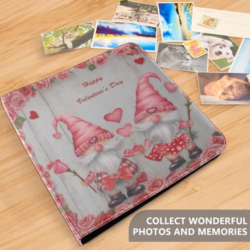 Álbum de fotos Scrapbook adhesivo con cubierta de cuero PU, 40 páginas, 11.8 x 11.2 pulgadas, encuadernado de 3 anillos miniatura 5