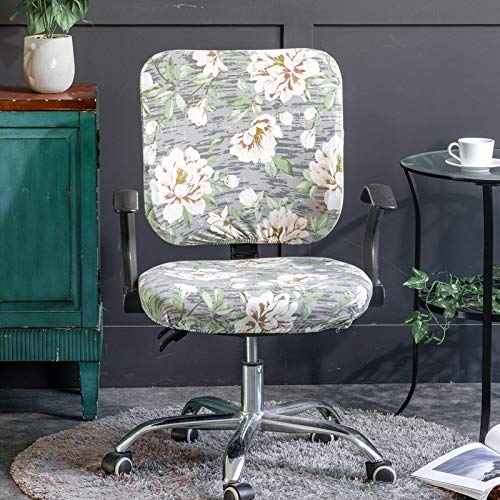 Melaluxe Computer Office Chair Cover - Protective & Stretchable Universal Chair Covers Stretch Rotating Chair Slipcover - Thumbnail 4