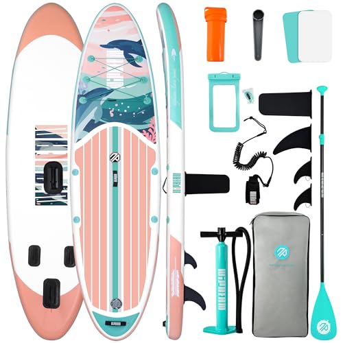 Image of Niphean Inflatable Stand Up Paddle Board with SUP Accessories | 10'6'' SUP, Anti-Slip EVA Deck, 450 lbs Capacity Inflatable Paddle Boards for Adults & Youth of All Skill Levels