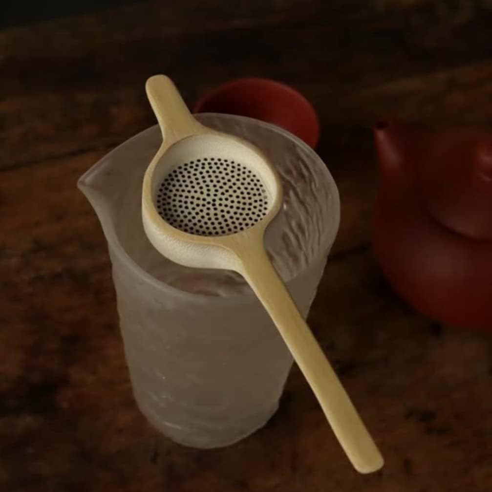 Tea Infuser, Tea Filter Tea Colander Infuser Natural Tea Strainer Fine Mesh Tea Infuser Loose Tea Infuser Mesh Tea Strainers Fu Tea Infuser Punch Tool Bamboo