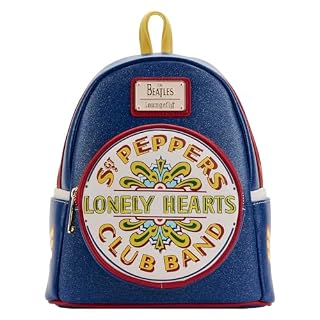 Loungefly The Beatles SGT Peppers Sac main bandouli re double sangle pour femme, multicolore, One Size, Mini sac dos - Les Beatles, Paul McCartney, John Lennon, RIngo Starr, George Harrison