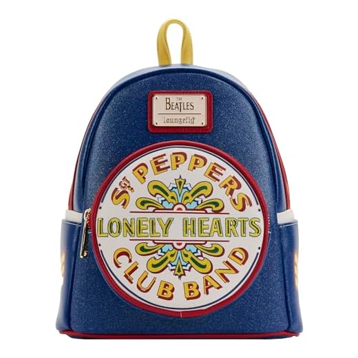 Loungefly The Beatles SGT Peppers - Bolso de hombro con doble correa para mujer, Multi, Talla única, Mini mochila