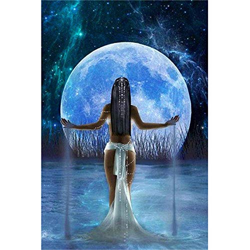 DIY 5D Diamond Painting Kits Round Diamond DIY Stickers Diamond Cross Stitch Diamond Painting Diamond Drawing 5d DIY Full Drill Diamond Embroidery Cross Stitch-Egyptian Women in The water-60x60cm
