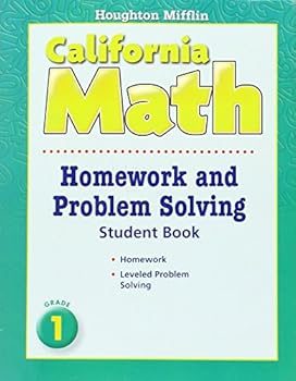 Paperback California Math Homework and Problem Solving, Grade 1 Book