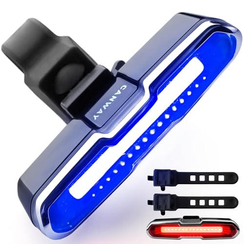 CANWAY Bicycle Rear Light Red Blue, Bike Tail...