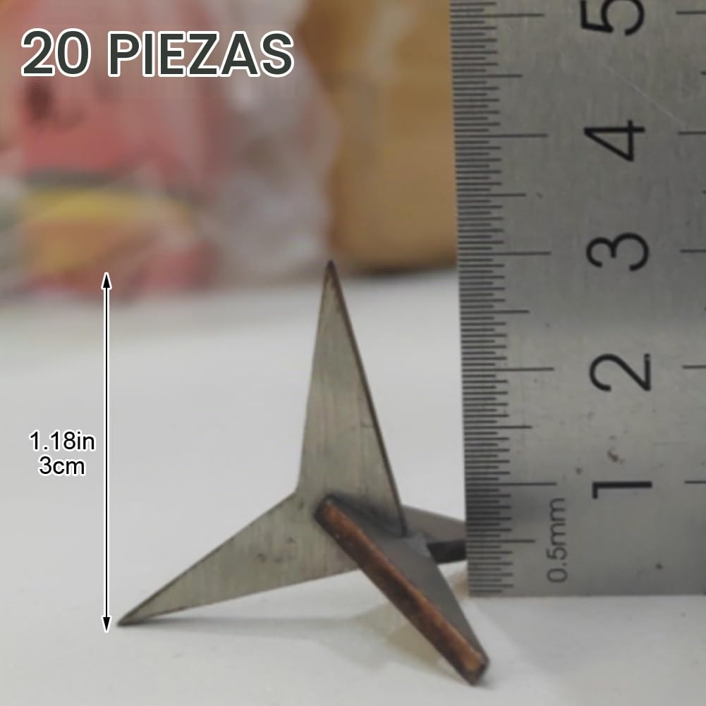 Juego De 20 Clavos Antipinchazos Ligeros para Neumáticos De Automóviles, Antirrobo, con Forma De Triángulo. Clavos Antipinchazos para Neumáticos De Coche.