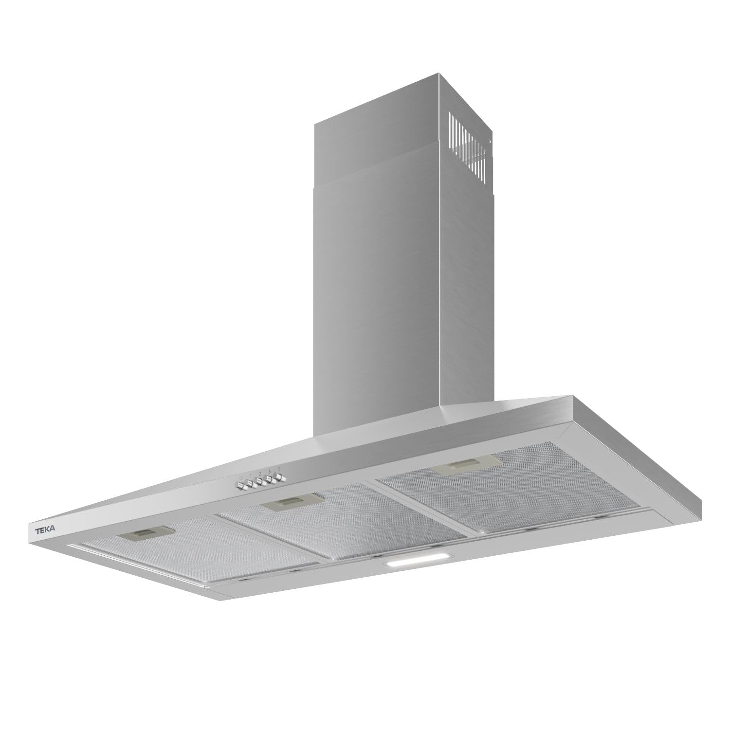 TEKA Campana Decorativa Piramidal, Mandos Pulsantes, 3 Velocidades, 90 cm