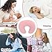 LAT Nursing Pillow for Breastfeeding with Removable Minky Cover,Ergonomic Breast Feeding Pillows for Mom and Baby,Machine Washable(Pink)