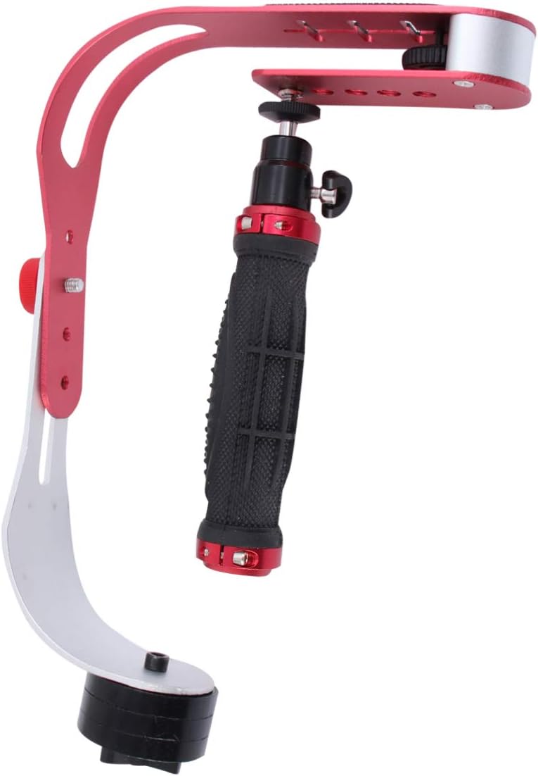 jojofuny 1pc Handheld Camera Stabilizer for Video Bow-Type Design Stabilization Tool for Photography Red