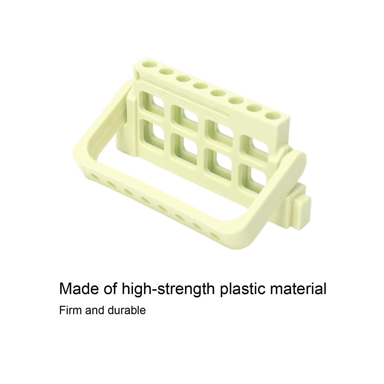 Support de perceuse dentaire pour limes endodontiques, 8 trous, support de fichier de canal radiculaire, accessoires dentaires (jaune clair)