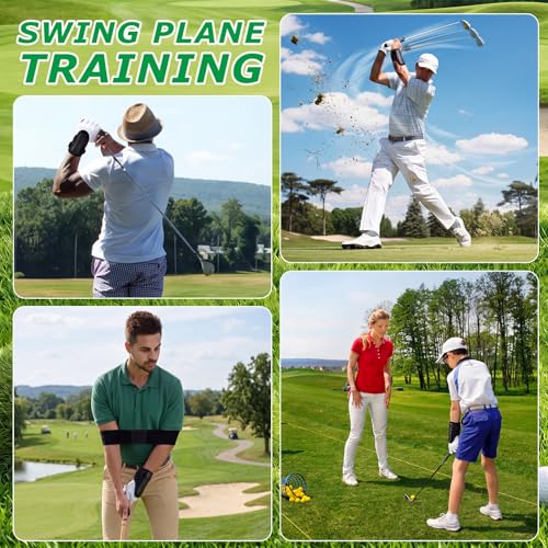 Hoteam 3-in-1 Golf Training Aid Set, Golf Wrist Strap, Swing Arm Band Correction & Grip Trainer, Swing Training Equipment, Improve Muscle Memory and Posture for Beginner Golfer Practice Tool — view 5