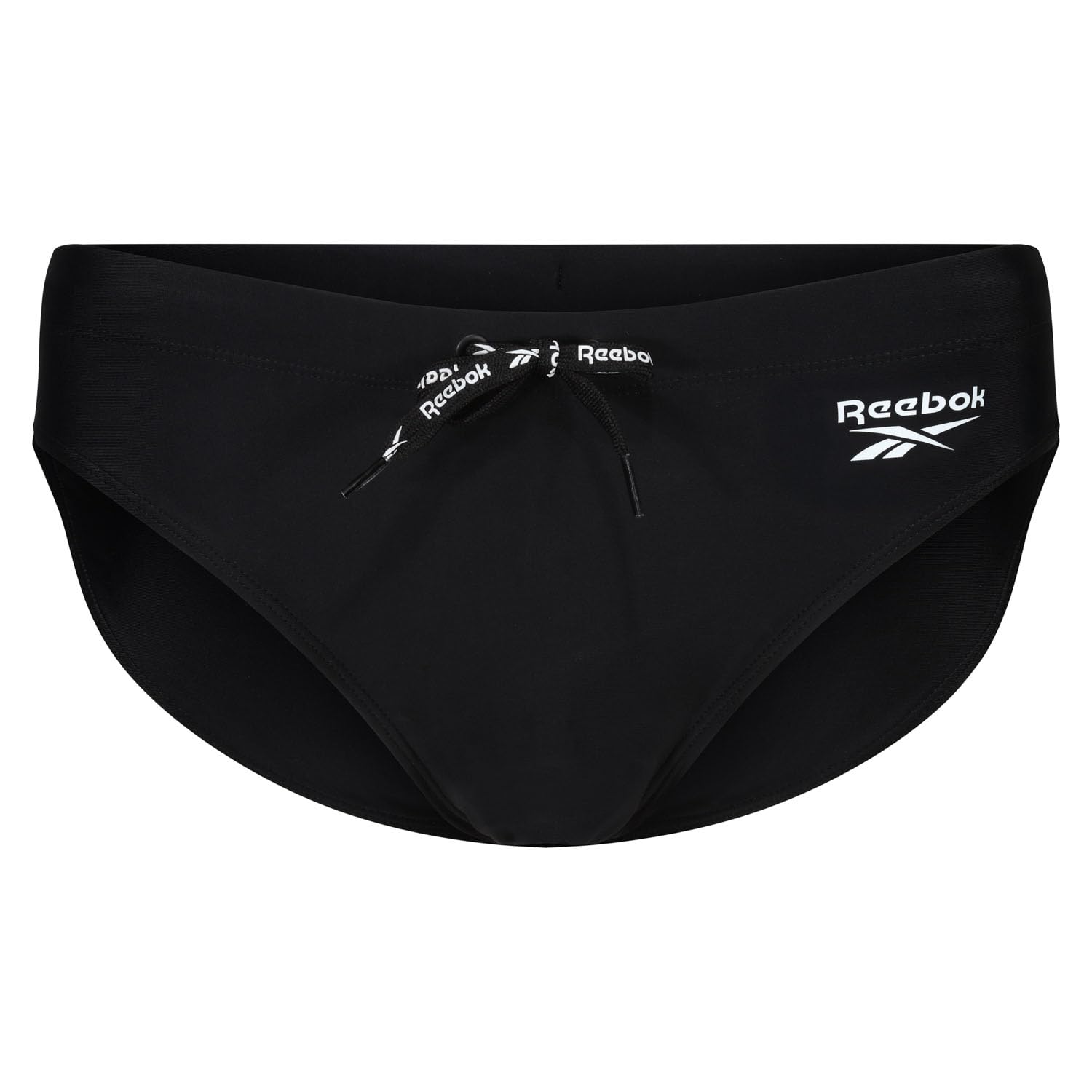 Reebok Wells Men's Swim Briefs | Tech Knit Performance Mens Swimming Shorts, with Elasticated Waist and Inner Lining | Athletic Style | Short Length Swimming Trunks, Versatile Swimwear | Black