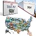 RV State Sticker Travel Map - 11" x 17" - USA States Visited Decal - United States License Plate Non Magnet Road Trip Window Stickers - Trailer Supplies & Accessories - Exterior or Interior Motorhome