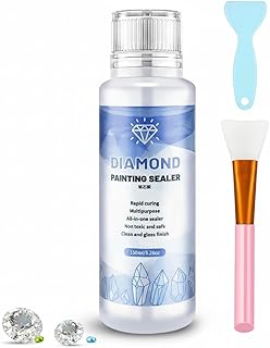 NALACAL Diamond Painting Sealer for Permanent Hold and Glossy Finish |150ML Sealer with Applicator Brush | Ideal for Diamond Art