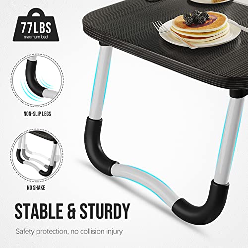 image for HAMITOR Laptop Bed Desk Lap Tray: Large Portable Foldable laptray Comp