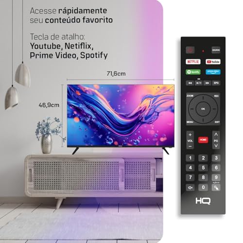 Smart TV HQ 32" HD Slim Android 12