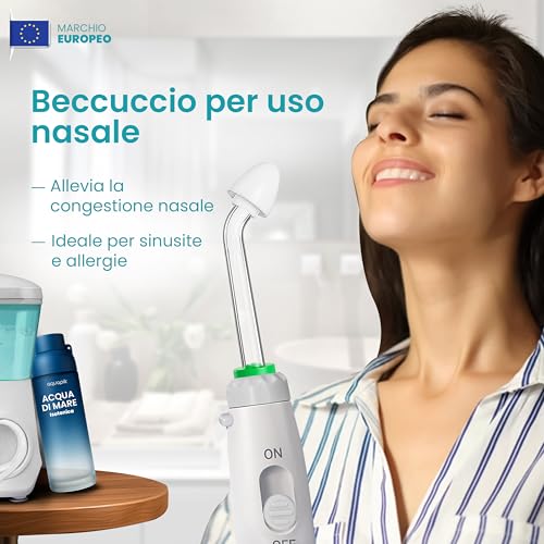 Aquapik 100 Idropulsore Dentale Professionale Water Flosser Con 9 Ugelli Multifunzione 10 Valori Nominali Di Pressione Dell'acqua Regolabili 600Ml Rimozione Della Placca Dentale (D. Grigio) - 7
