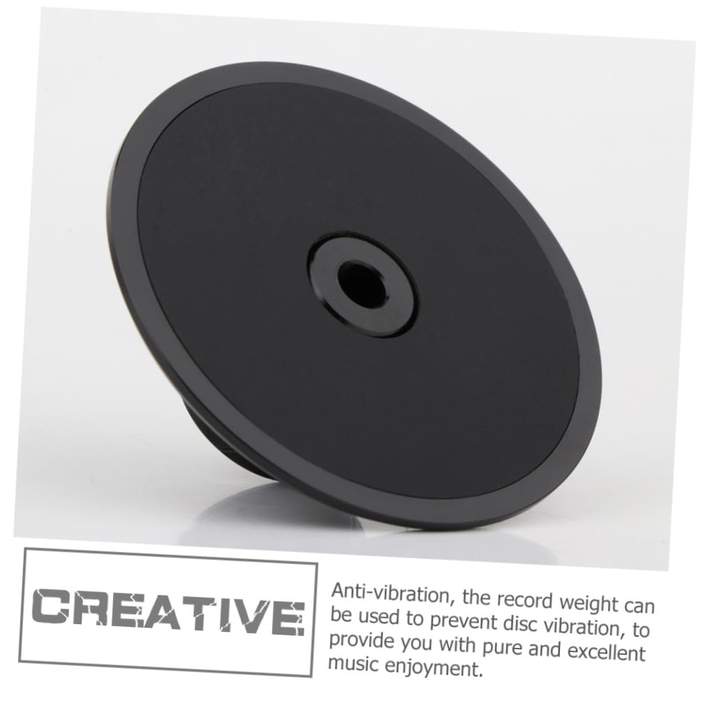 Angoily Stabilizzatore Peso per in Lega Alluminio Magnesio Nero Clamp per Dischi Accessorio per Migliorare Qualità Audio Regalo per Amanti Vinili