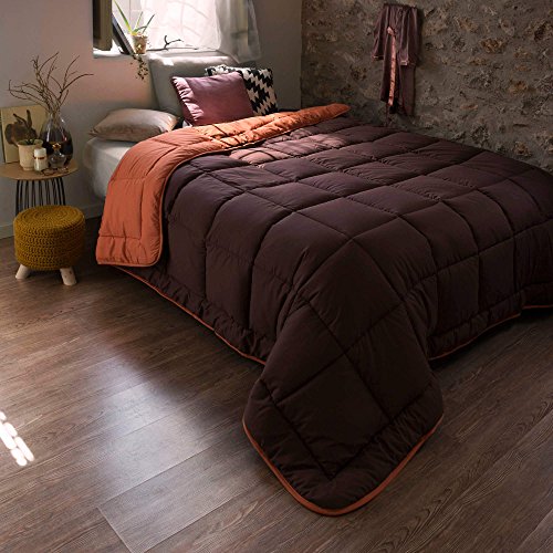 Habita Home NORDICO SINTET. Iceland Naranja-Marron Cama 105 (200x270cm) Color Naranja/Chocolate