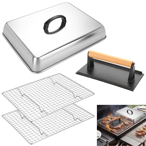 Kit para parrilla con 4 accesorios de acero inoxidable miniatura 1