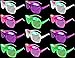 Set of 12 Multi Color Flashing LED Light up Slotted Shutter Sunglasses Party Favors (Colors May Vary)