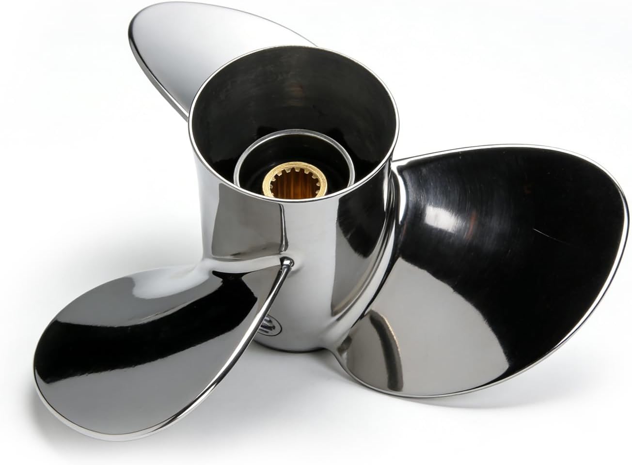 Boat Stainless Propeller 13 1/4" x 16" 15-Spline 3-Blade, Compatible with Yamaha T50 F70 F75 F90 F115 90hp 115hp Outboard, 4.25" Gearcase Models, Replaced OEM MAR-GYT3B-V4-16, 13.25x16 Pitch