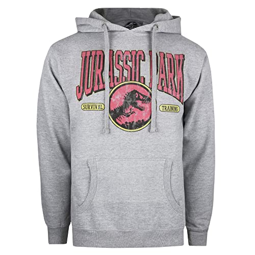 Jurassic Park Heren Distressed Logo Hood Hoodie, Zwart, S