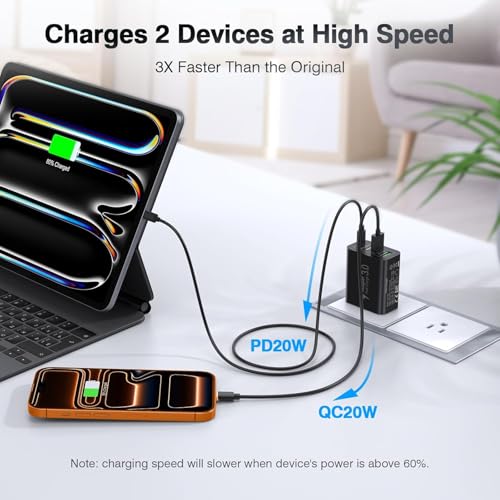 Image of [2Pack] 40W USB C Charger Block, Fast Charge Cube Powered Multi-Port Wall Plug Power Adapter Type C Brick for iPhone 17 /16 /16 Pro Max /15 /15 Pro Max /14 /14 Pro Max /13 /12 /iPad, Motorola, LG,PS5, Huawei