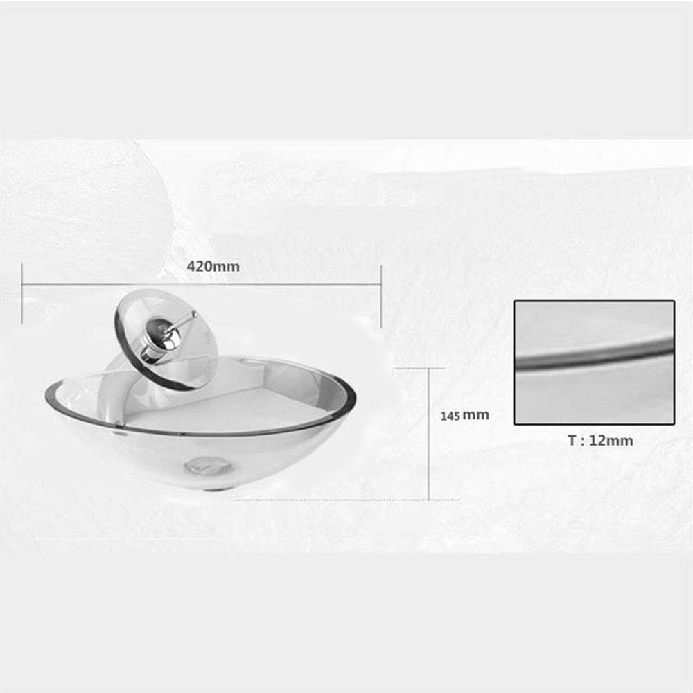 Amazon | Tophome 洗面台 蛇口セット 強化ガラス製 手洗い器おしゃれ