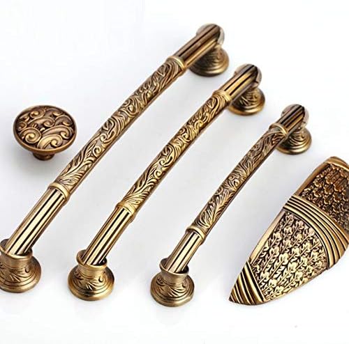 Southst Handle Pull Drawer Pulls Handles Knobs Antique Brass Vintage Kit Cabinet Pull Door Handle Solid Decor - (Color: 160mm)
