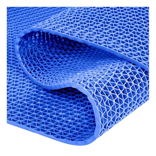 Tapis robuste pour cuisine de restaurant anti-glisse couleur bleu