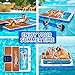 UTOBSPORT Inflatable Floating Dock 10X10 FT Floating Rafts with Water Ramp & Water Hammock Floating Island/Floating Platform, Wood Grain Non - Slip Surface, Ideal for Pool, Ocean, Lakes (Blue)