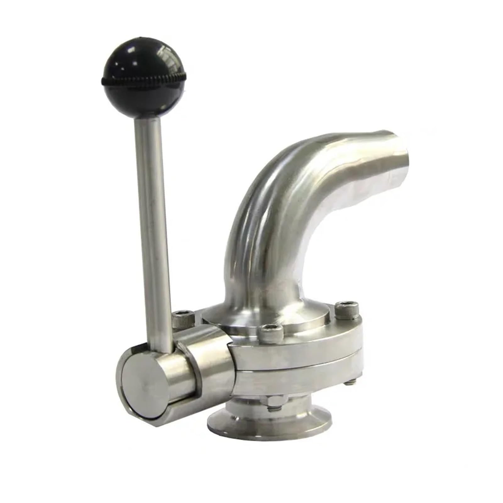1-1/2" 19-38mm SS304 Stainless Steel one Side 1.5" Tri Clamp one Side Elbow Butterfly Valve(38mm)