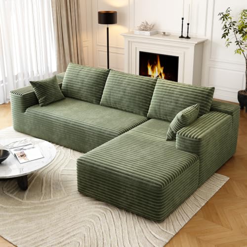 Image of Settab 95 inch Boneless Couch Modular Sectional Sofa L-Shape Lounge Cloud Couch,Flexible Module Combination for Living Room, No Assembly