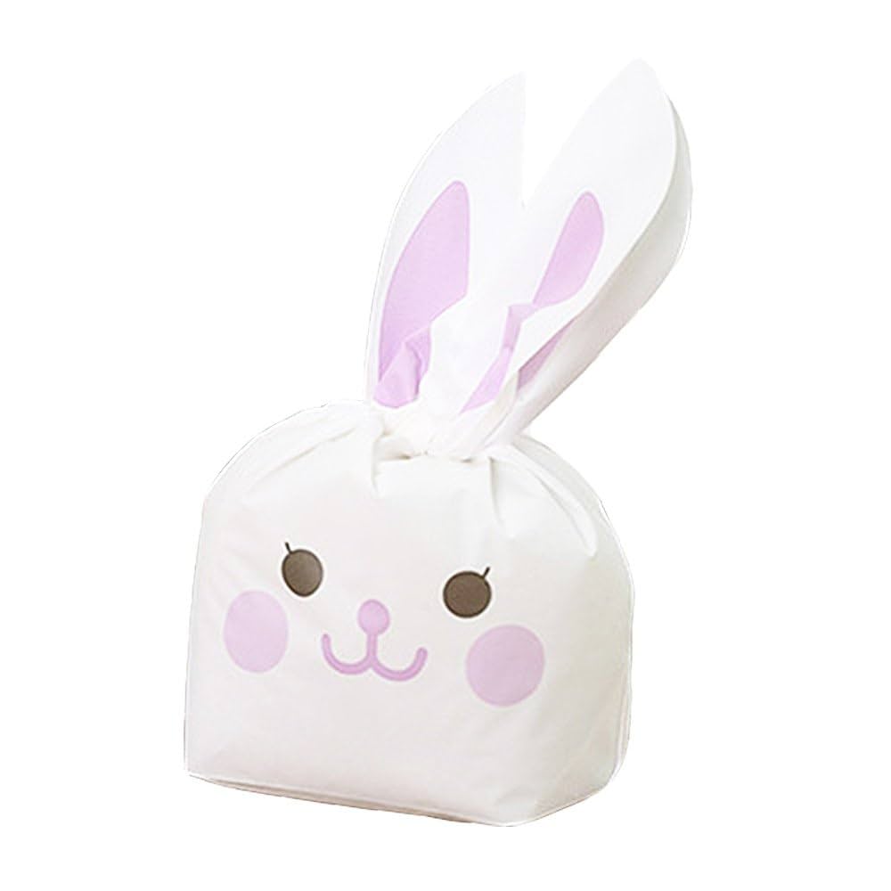 ⭐️即日発送⭐️ うさぎ ビニール ギフト ショップ 袋 50枚入　プレゼント用 Amazon | 50枚入りウサギ袋 ラッピング ビニール 袋 うさぎの耳