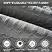 TEWENE Sofa Cover, Velvet Couch Cover Anti-Slip Sectional Couch Covers Sofa Slipcover for Dogs Cats Pet Love Seat Recliner Armrest Backrest Cover Light Gray 28''x28''(Only 2 Pieces/Not All Set)