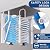 14 Step Attic Ladder, Pull Down Attic Stairs with Handrails, Retractable Folding Loft Ladder, Heavy Duty Attic Access Stairs for Garage Ceiling (Blue)