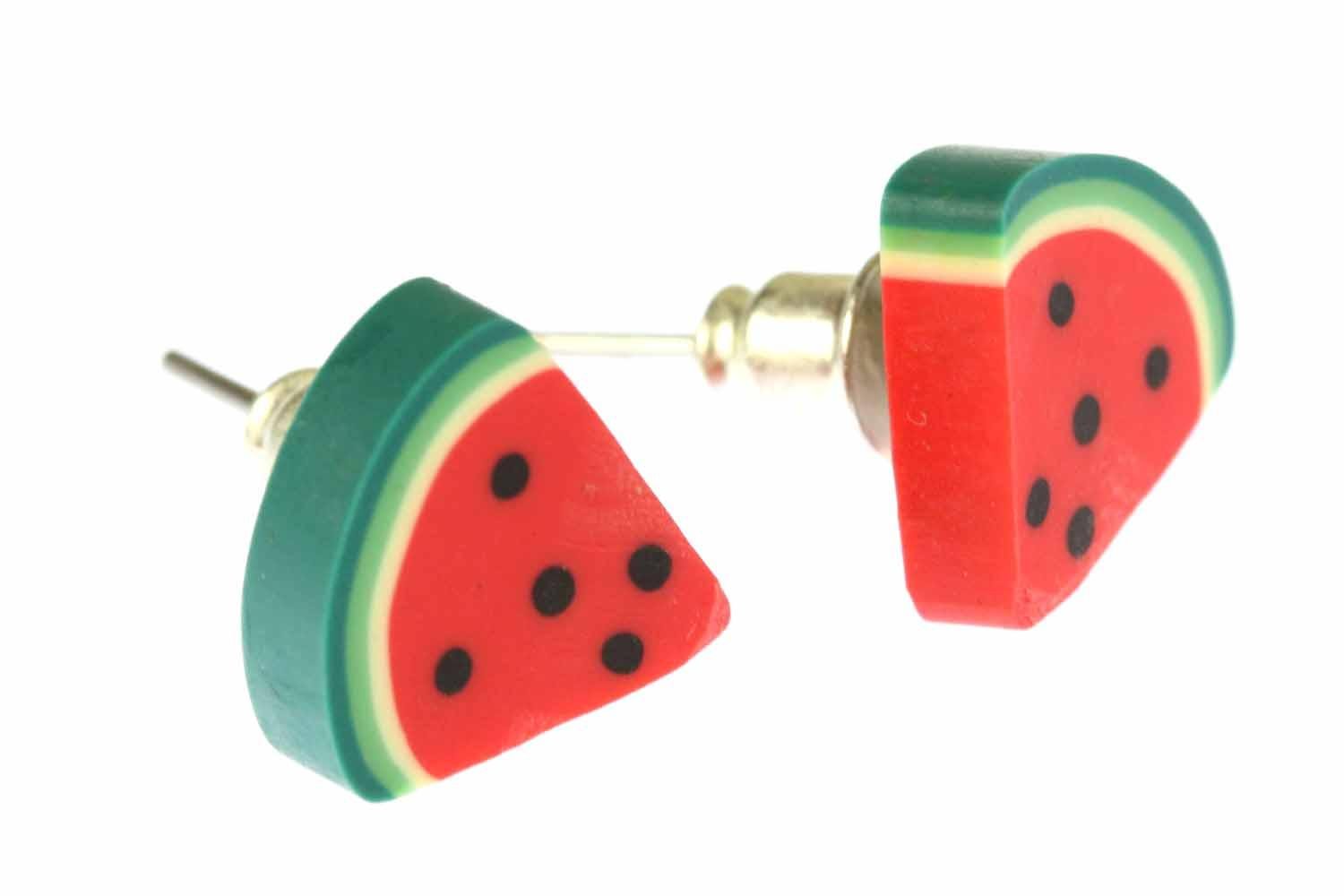 Miniblings Pendentif Téléphone Pastèque Melon - Bijou Fantaisie Fait Main, Rouge Vert