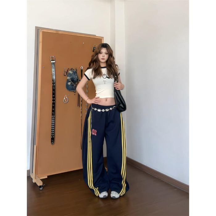 Women's Wide Leg y2k Pants, high Waisted Pants, Casual and Elegant Pants with Pockets and Drawstring4
