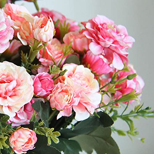 Artificial Peony Flowers,Realistic Silk Fake Flower Bouquet As Flower Arrangements Table Centerpieces Wedding Home Decor Gift 35Cm(Pink) #TOP1