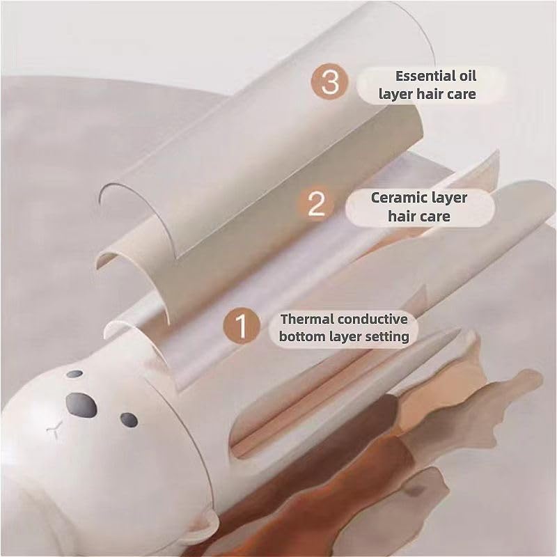 Fully Automatic Curling Stick Lazy Curling Tool,28 mm Comfort Curler, Electric Rotating Curling Iron, for Medium-Length Hair