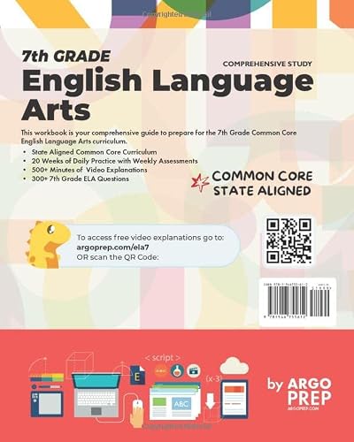 7Th Grade Common Core Ela (English Language Arts): Daily Practice Workbook | 300+ Practice Questions And Video Explanations | Common Core State ... (Common Core Ela Workbooks By Argoprep) #TOP1