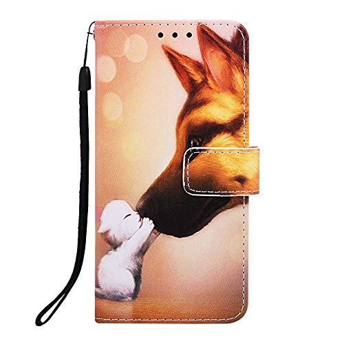 Reevermap Samsung Galaxy A20E/ A10E Case Flip Cover for Samsung Galaxy A20E/ A10E Shockproof Wallet PU Leather Magnetic Buckle with Built-in Kickstand, Dog & Cat