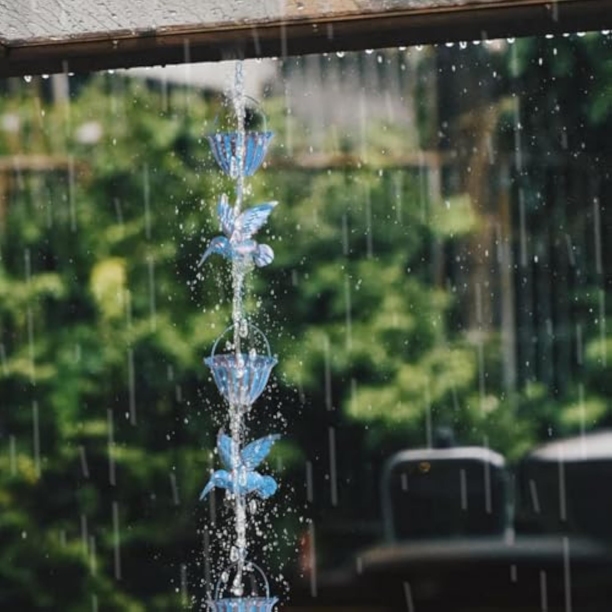 Creative Hummingbird Rain Chain for Outdoor Decor