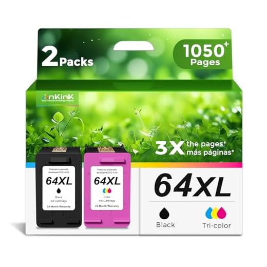 Ankink 64XL Black Color Combo Replacement for HP 64 XL Ink Cartridge HP64 Envy Inspire 7955e 7958e Envy Photo 7855 7155 6255 7164 7830 7858 7800 6232 7120 Tango Ink Printer (Tricolor Black) 2 Pack